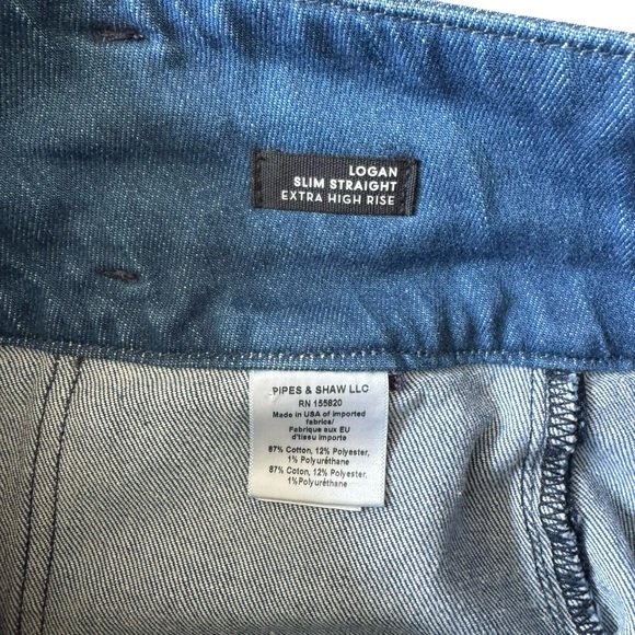 VERONICA BEARD Logan Straight-Leg Tie Jeans Pants Sz 26 Blue - Picture 6 of 7